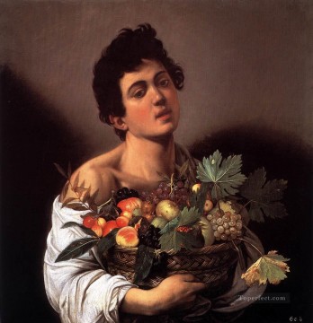  Caravaggio Painting - Boy with a Basket of Fruit Caravaggio